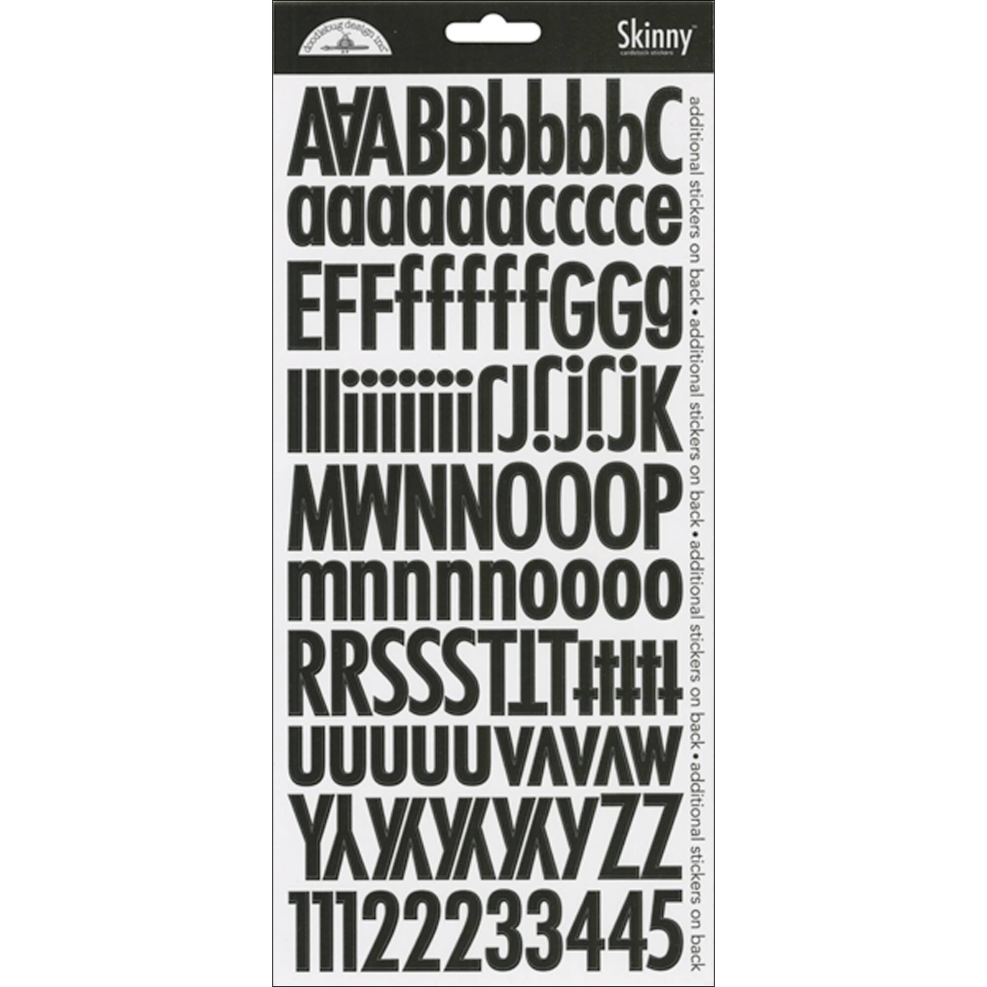 Doodlebug Design Inc.™ Skinny Cardstock Alpha Stickers